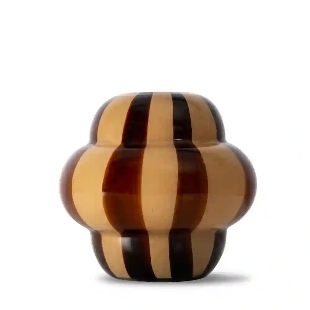 JARRÓN CURLIE MARRÓN/BEIGE