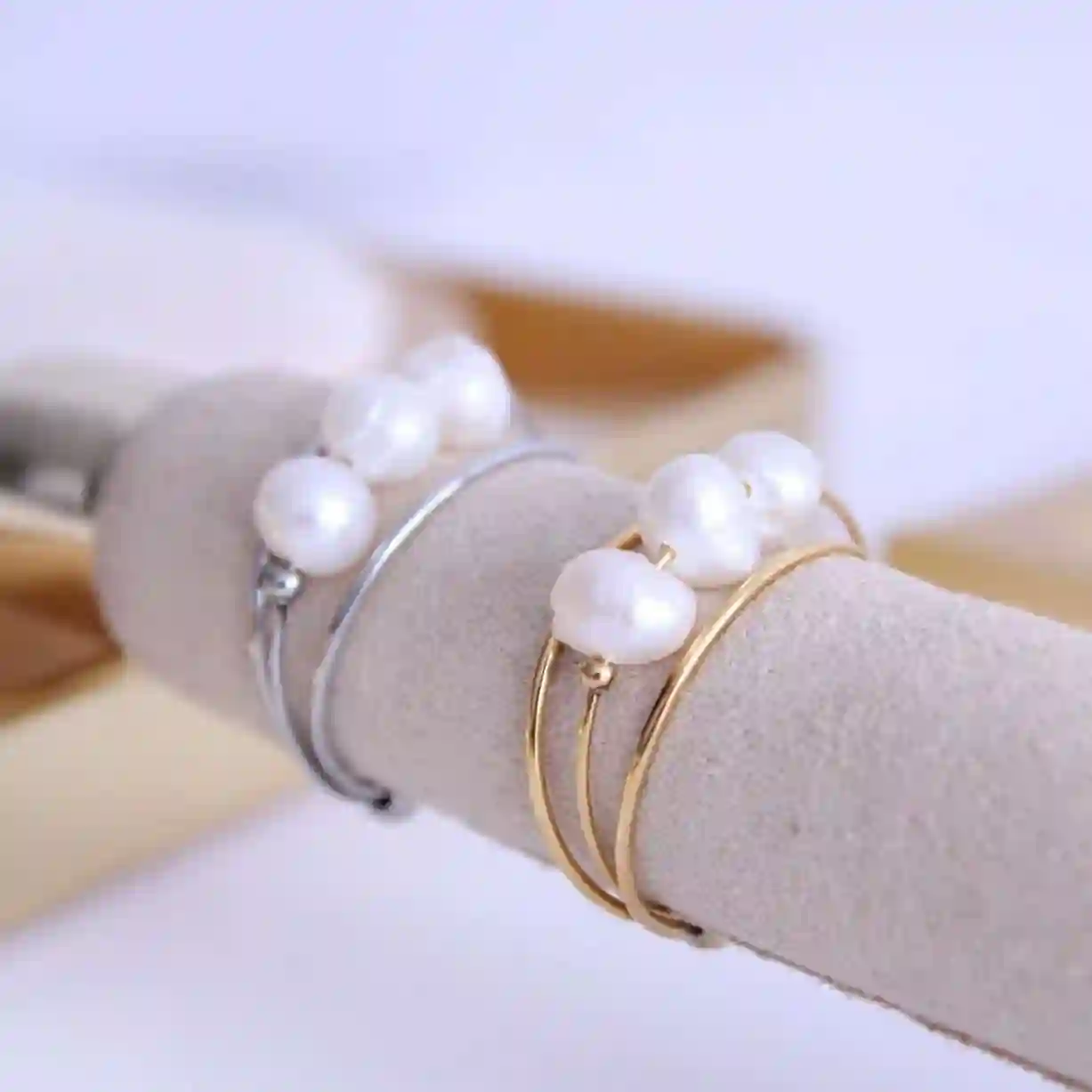 Anillo Nature Pearl Triple