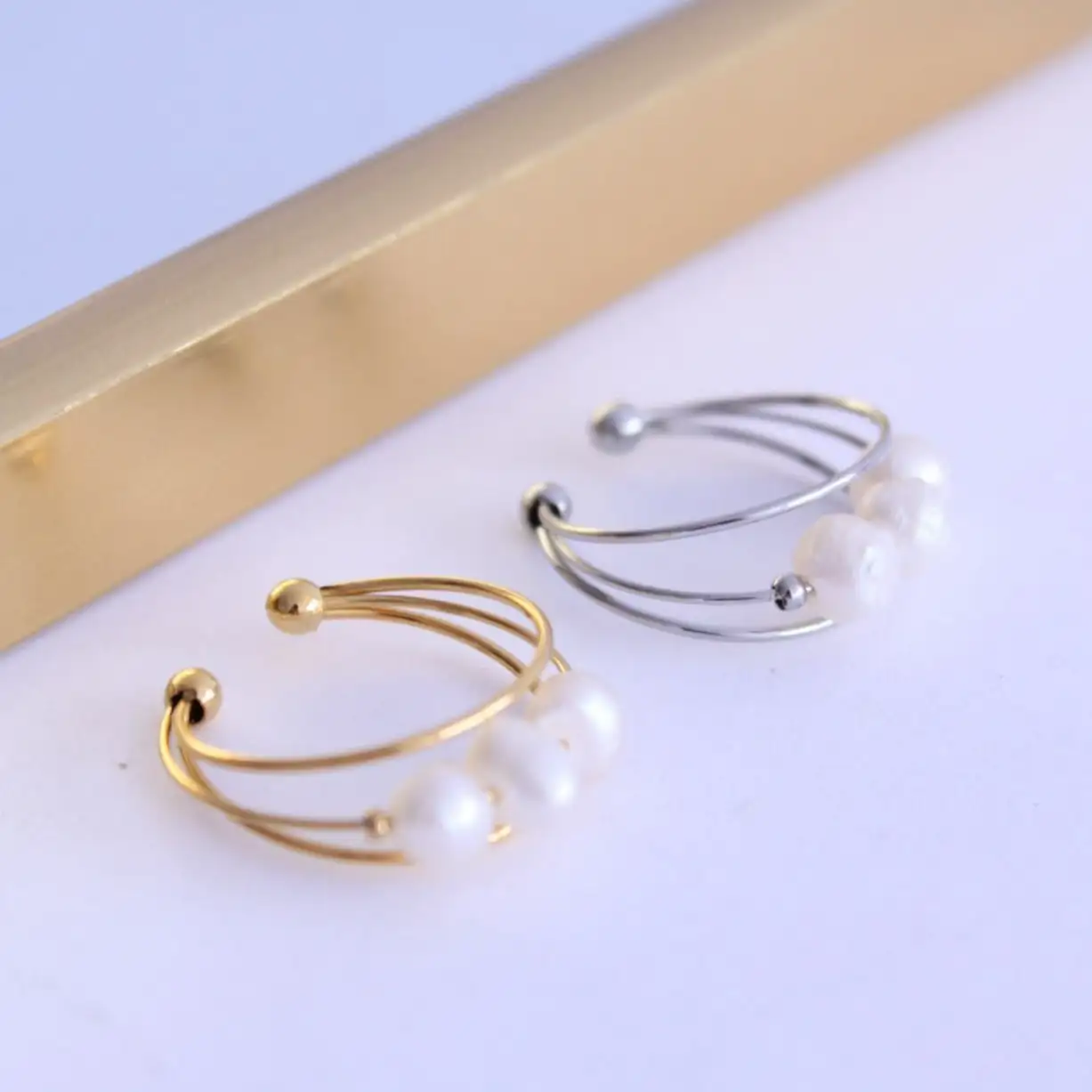 Anillo Nature Pearl Triple - Imagen 3