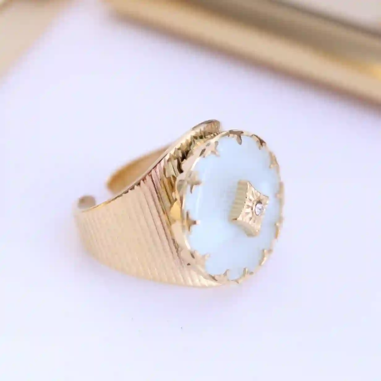 Anillo Reyn Sello Nacarado