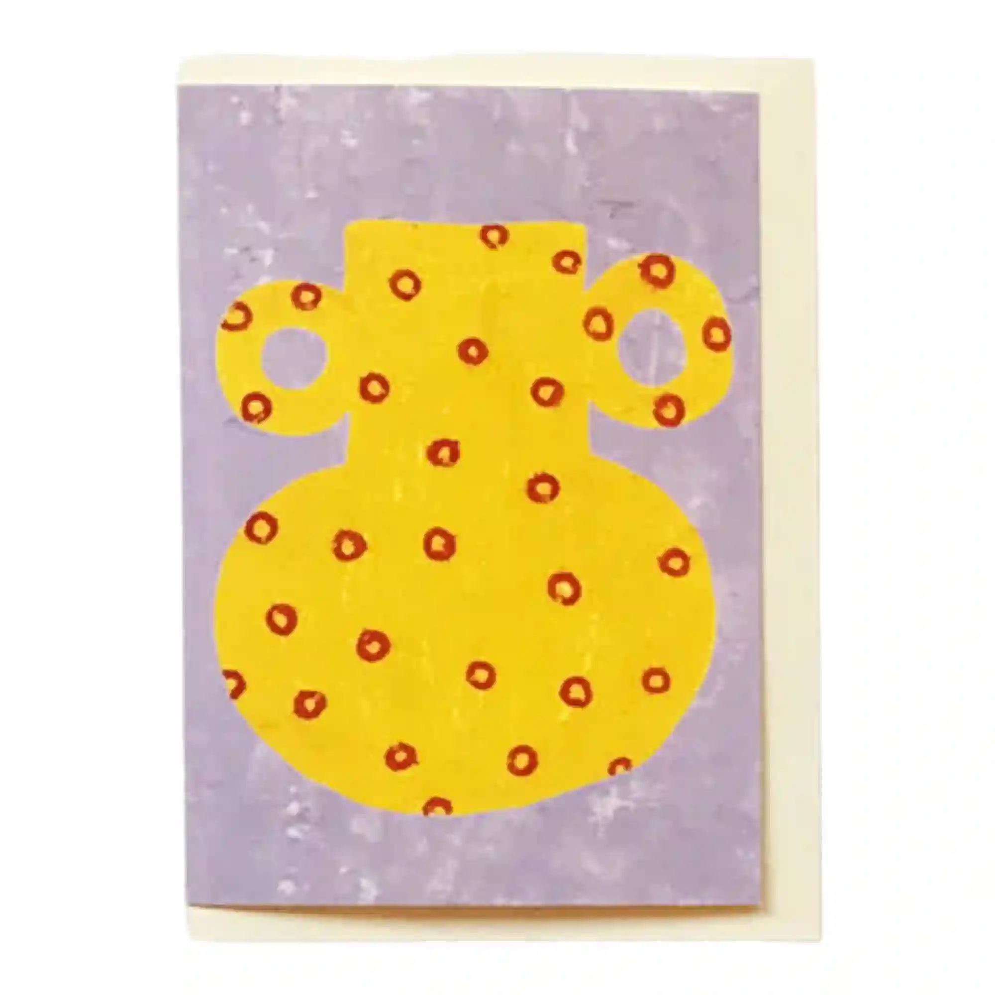 TARJETA DE ARTE JARRÓN AMARILLO