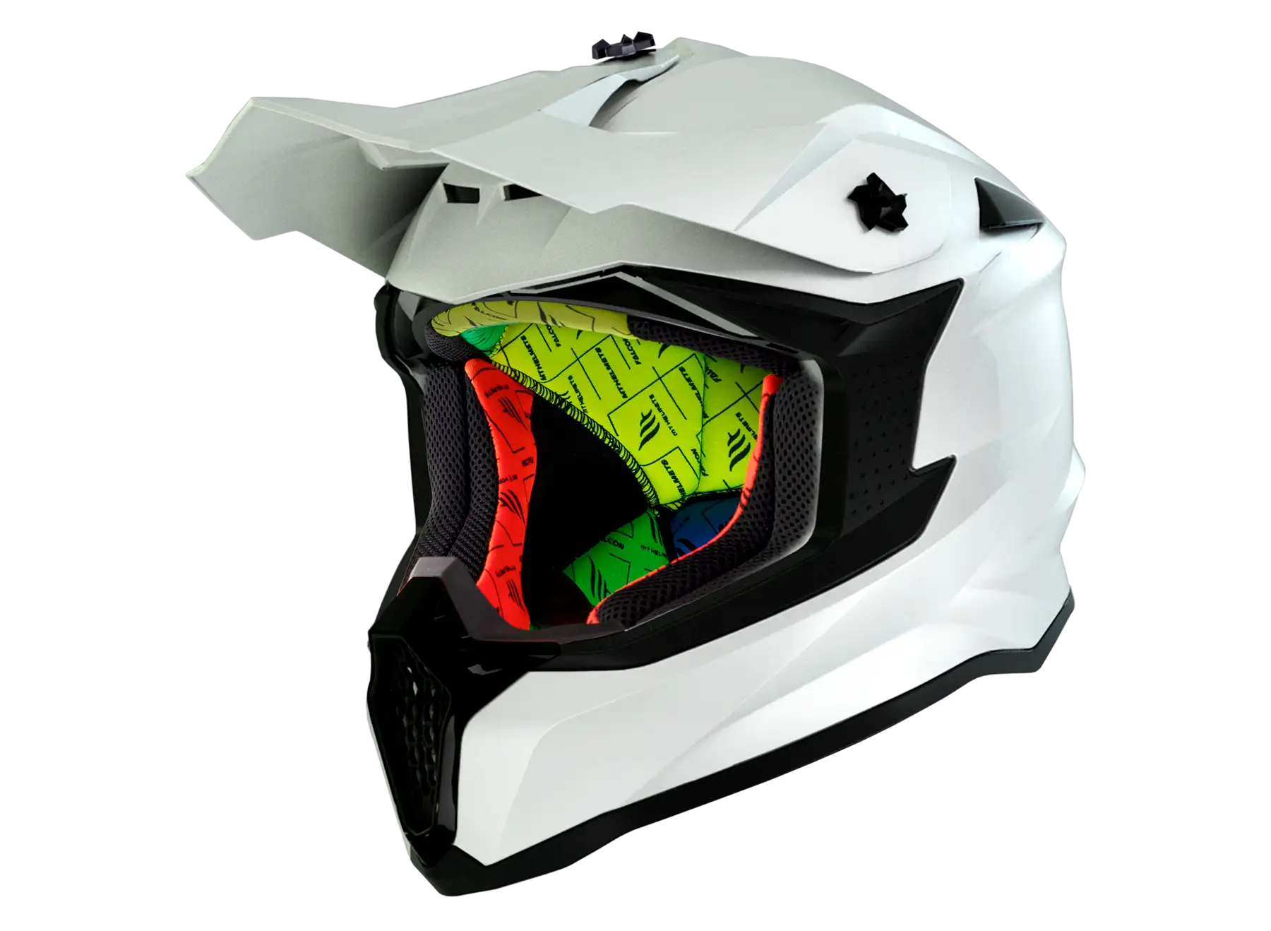 Casco MT Falcon Solid A0 Blanco Brillante