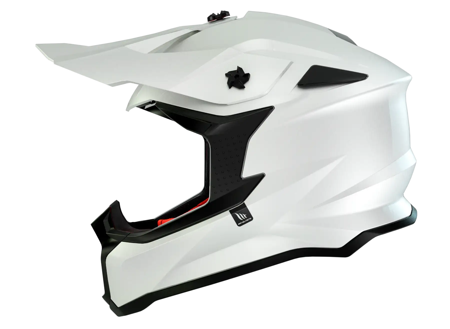 Casco MT Falcon Solid A0 Blanco Brillante - Imagen 2