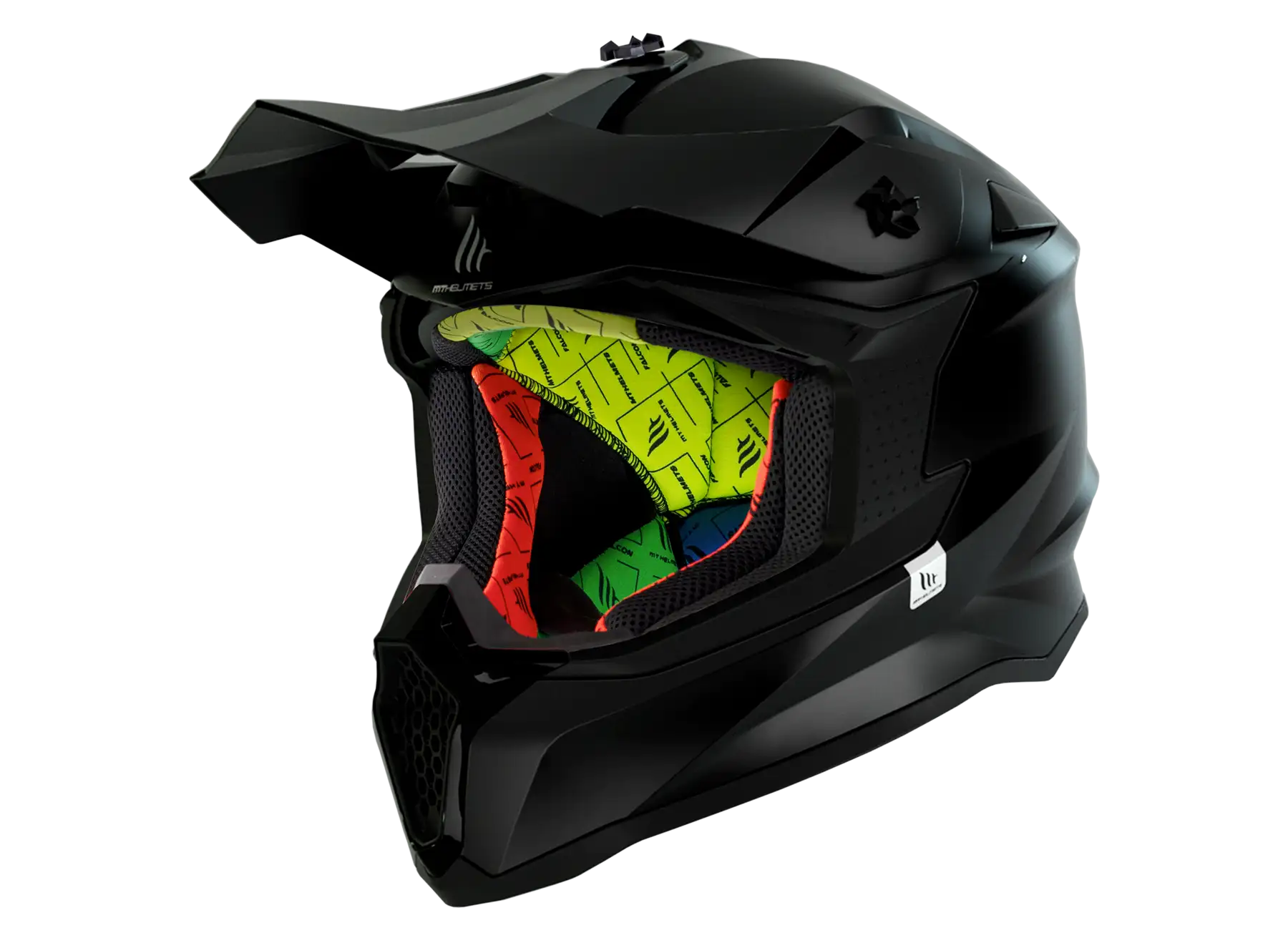 Casco MT Falcon Solid A0 Negro Brillante