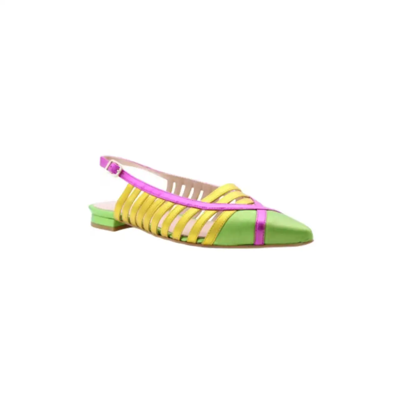 ZINDA By Atelier Bailarina Verde metalizado multicolor - Imagen 4