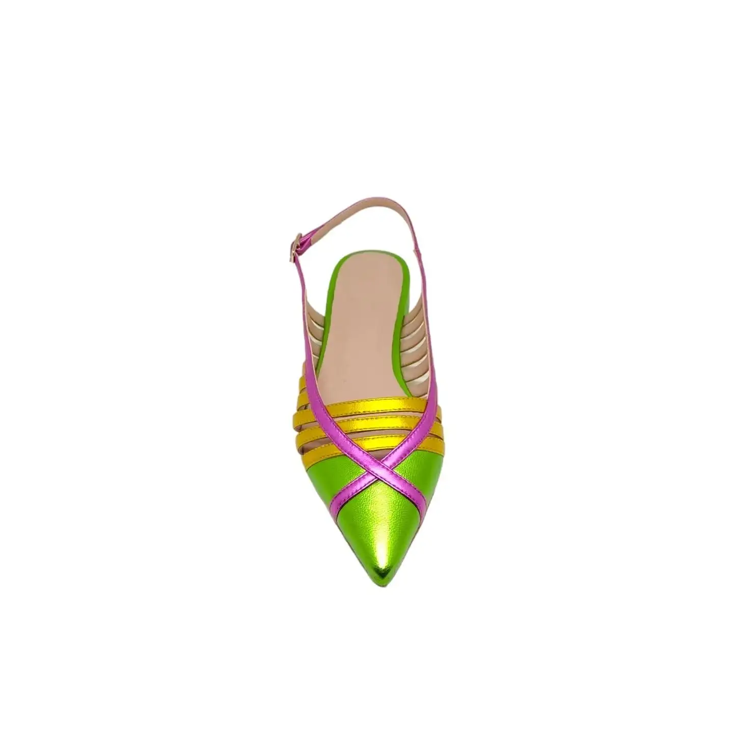 ZINDA By Atelier Bailarina Verde metalizado multicolor - Imagen 3