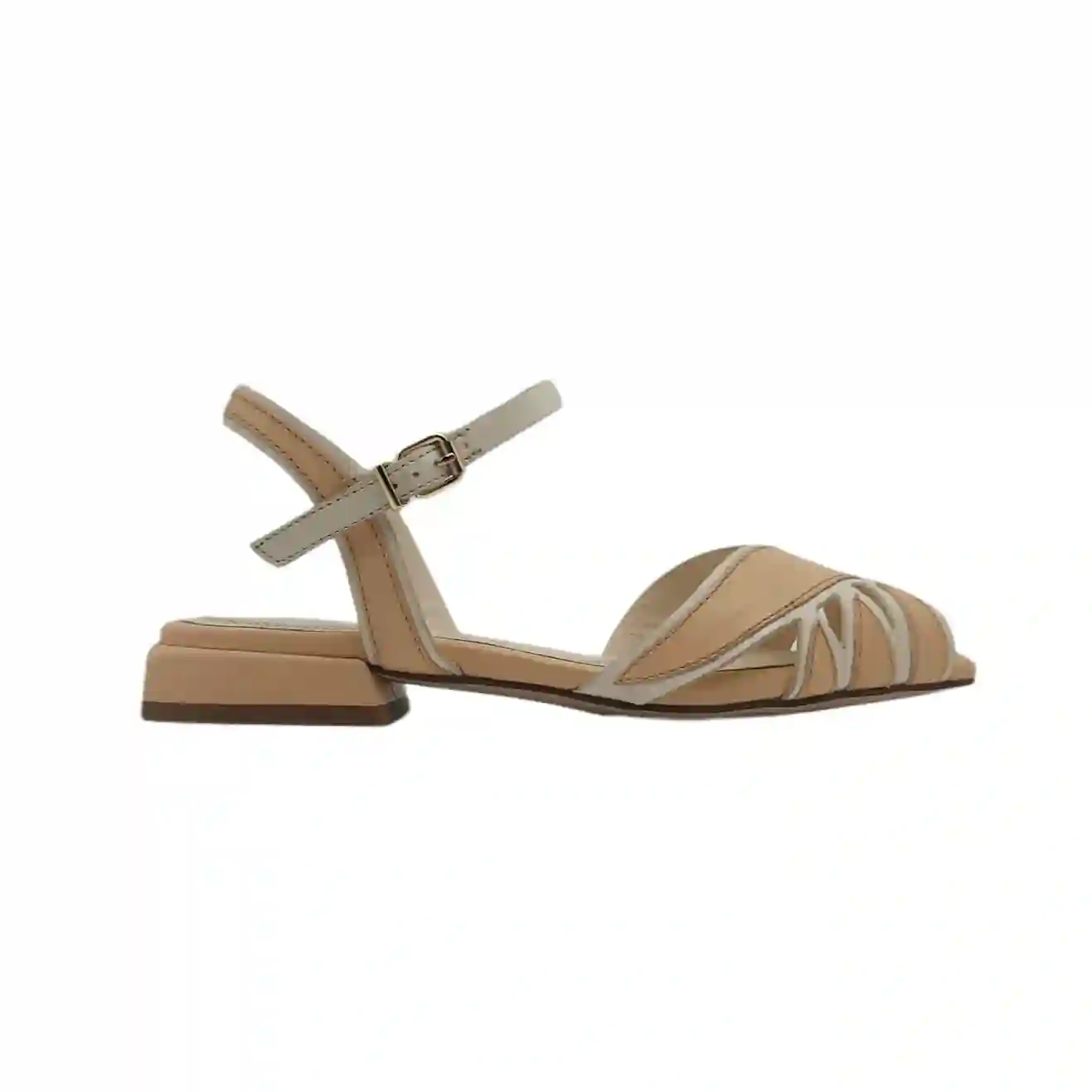 ELVIO ZANON Sandalia Beige Blanco