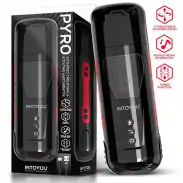INTOYOU PYRO MASTURBADOR ADVANCED CON THRUSTING, ROTACIÓN Y GEMIDOS